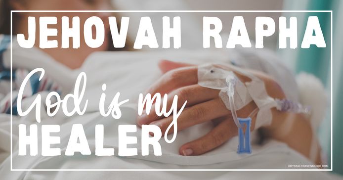 Devotional title text overlaying an image of a woman laying in a hospital bed with the focus on her left hand, which has an IV in it.