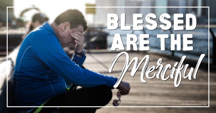 Devotional title text overlaying a man sitting on a bench at the end of a pier with his head in his hands.