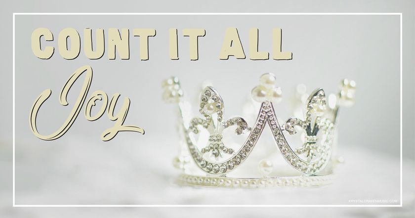 Devotional title text overlaying a diamond crown on a fluffy, white material.