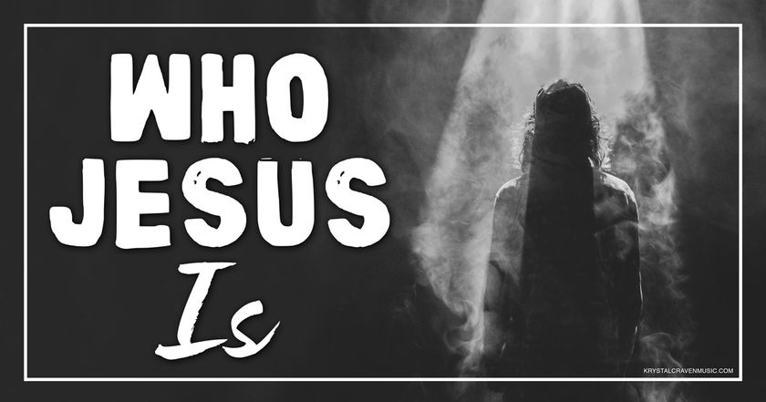 Devotional title text of "Who Jesus Is" overlaying the silhouette of a man from behind with a smoke effect all around him.